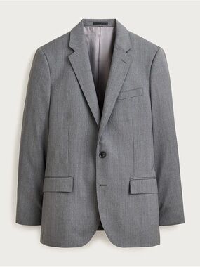 J. Crew Men's Grey Single-Breasted Suit Jacket